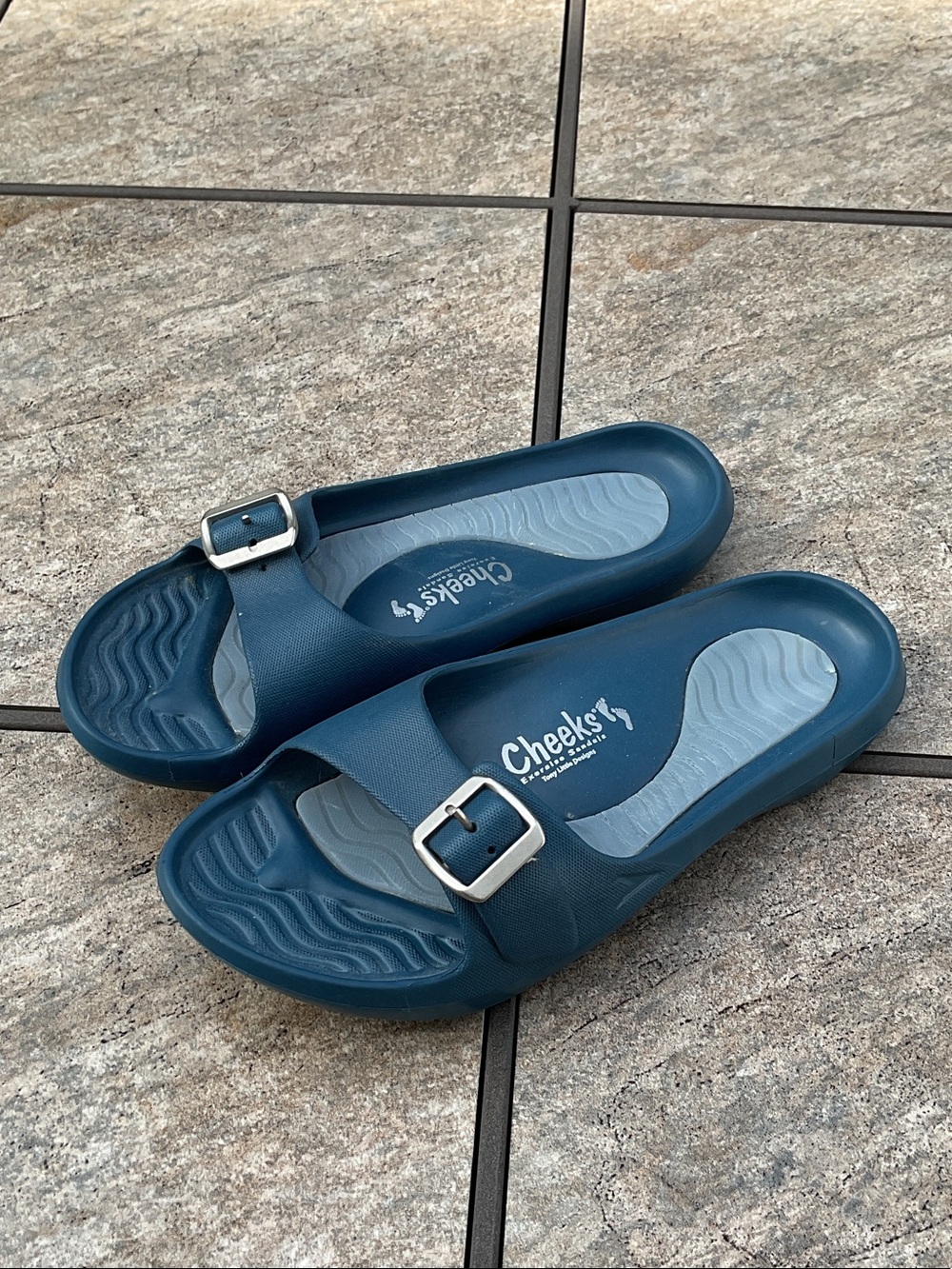 Cheeks blue buckle sandals